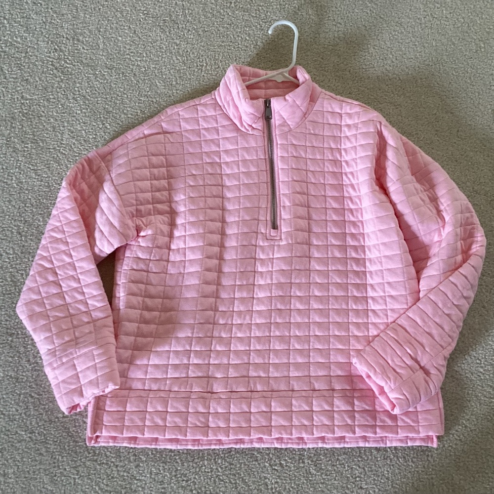 Lulu B Pink Quilted Sweatshirt XL